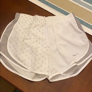 Nike White Star Running Shorts
